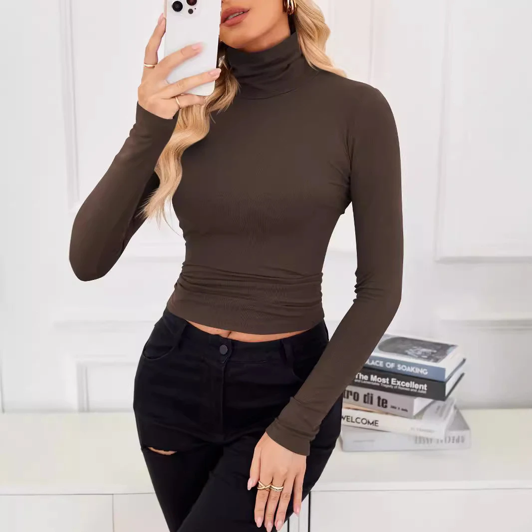 Women's Slim Fit Fashion Turtleneck Base Top. A versatile and essential piece for layering or wearing alone, offering st — photo 11