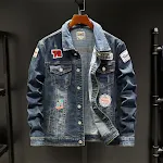 Jaqueta Jeans Plus Size Masculina Roupas, casaco de ganga, confortável e com estilo casual. Ideal para homens modernos que buscam conforto e moda no dia a dia. — foto 9