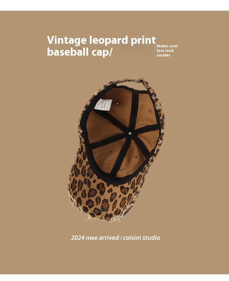 Title 5, Peaked Cap Embroidered Cotton Face-looking Smal...