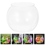 Fish Bowl Plastic Round Fish Bowl Unbreakable Vases Bowls Fish Tank Aquarium Clear Globe Hydroponic Planter Vase Pot Gol — photo 3