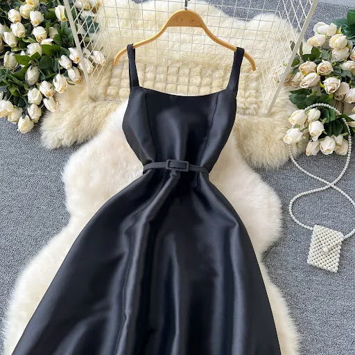 Title 11, French Waist-tight Temperament Puffy Wide-hem D...