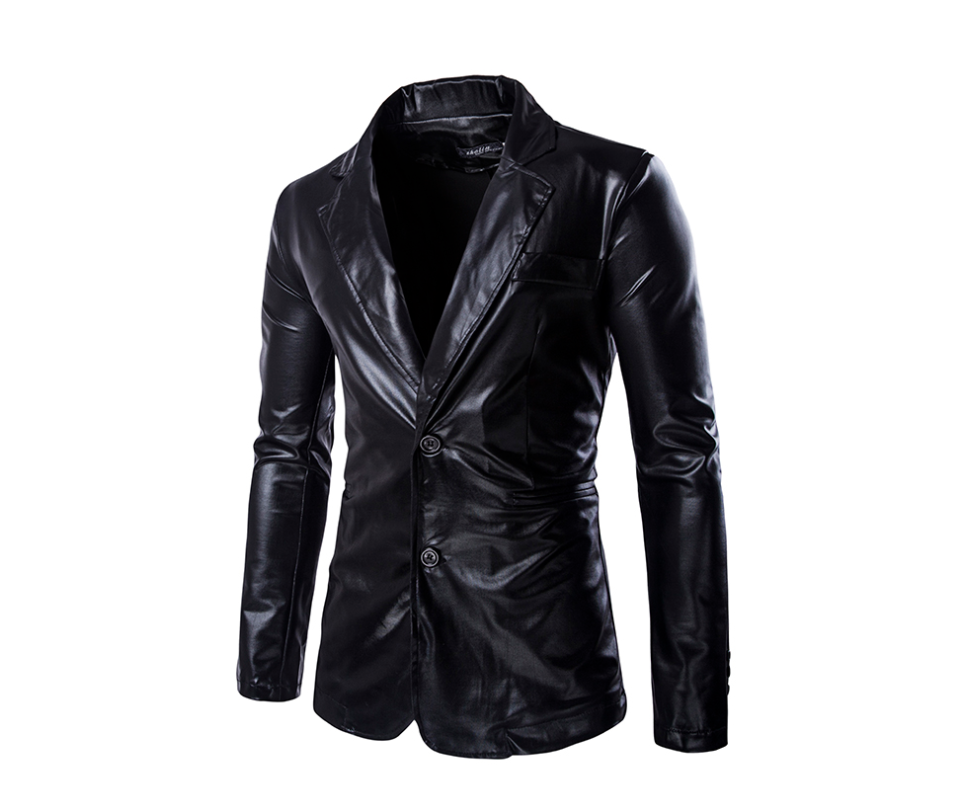 Terno casual masculino com estampa hot stamping, estilo europeu e americano slim fit, perfeito para um visual moderno e elegante em diversas ocasiões. — foto 5