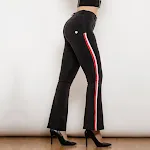 Shascullfites Melody Jeans Flare met Zijkant Strepen, Butt Lift, Denim Zwarte Broek, Stretch, Slim Fit, Scrunch Bum, Flared Pants — foto 3