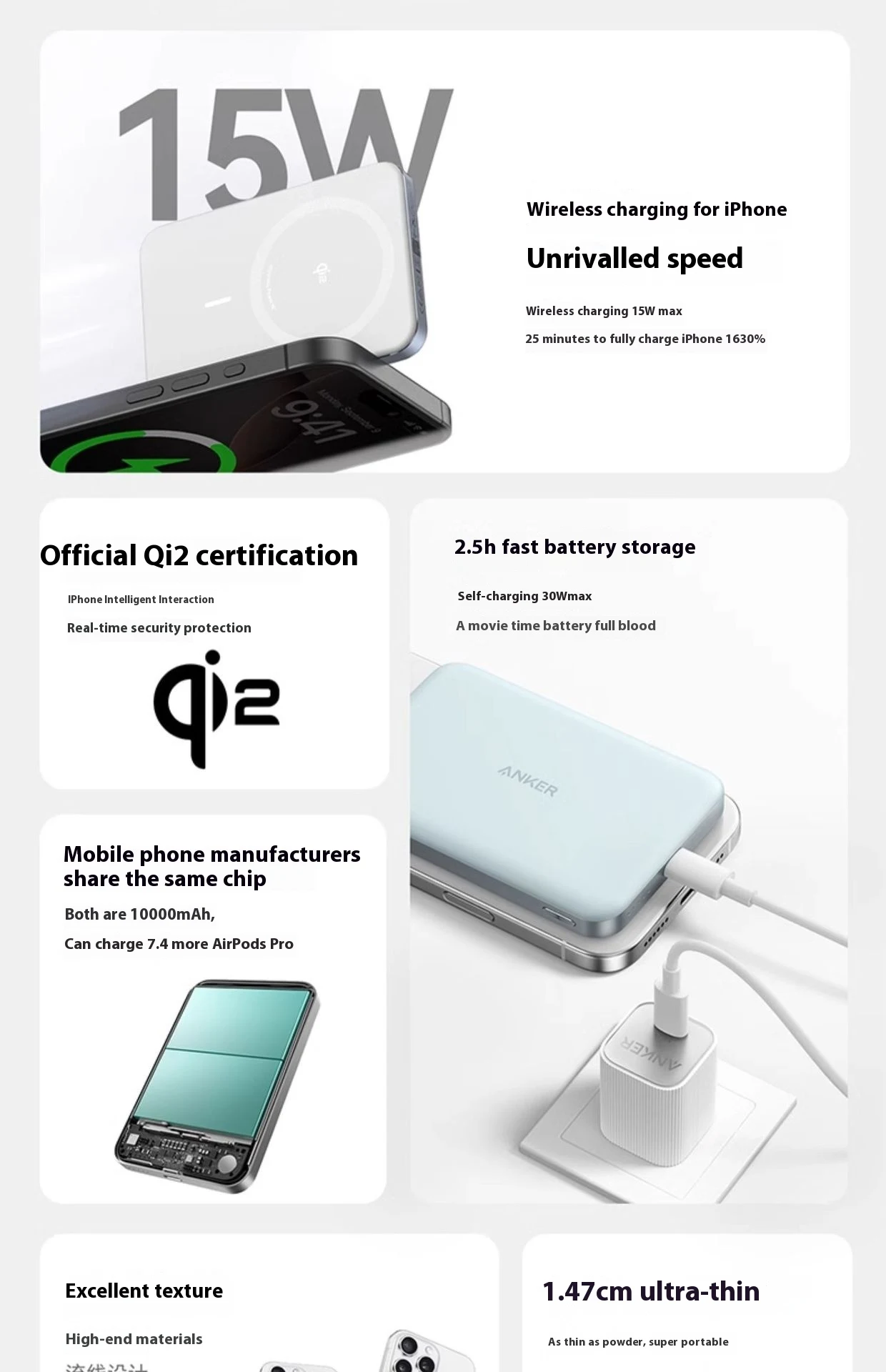 Title 13, Carregador Portátil Magnético Magsafe Ultra Fin...