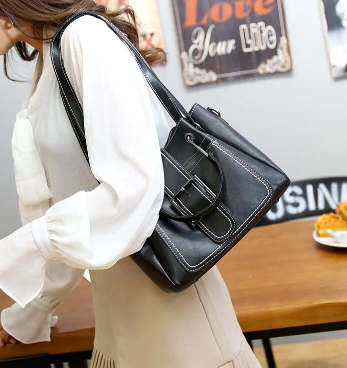 Bolso de mano para mujer de piel sintética suave con cierre de pin, elegante y funcional para el día a día, ideal para cualquier ocasión. — foto 2