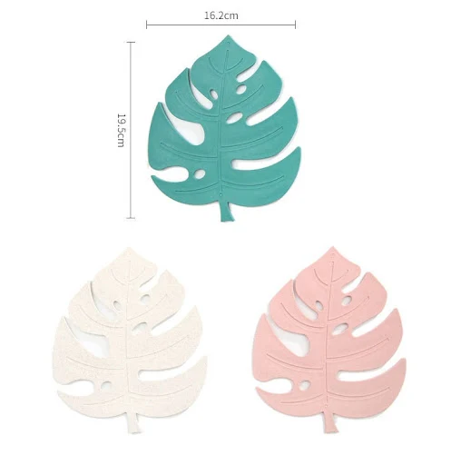 Title 2, Wheat Straw Dining Table Potholder Leaf Shape P...
