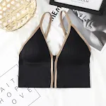 Front Zipper Wrapped Chest Deep V No Steel Ring Bra provides comfort, support, and a flattering fit for everyday wear. — photo 1