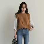 Ronde hals gebreide vest, perfect als warme en stijlvolle extra laag, ideaal voor dagelijks gebruik en speciale gelegenheden, een essentieel kledingstuk. — foto 1