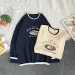 Cartoon Anime Retro Round Neck Loose Pullover Sweater for Men & Women, featuring vibrant hit colors, comfortable and sty — photo 2