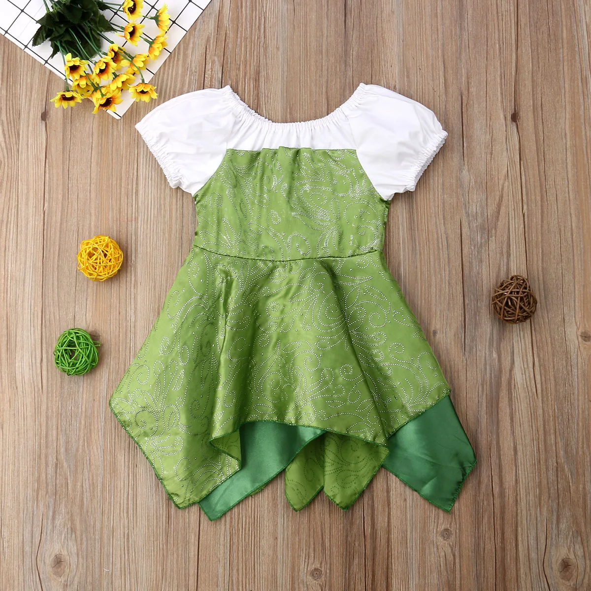 Title 3, Precioso Vestido Princesa Verde para Bebé Niña ...