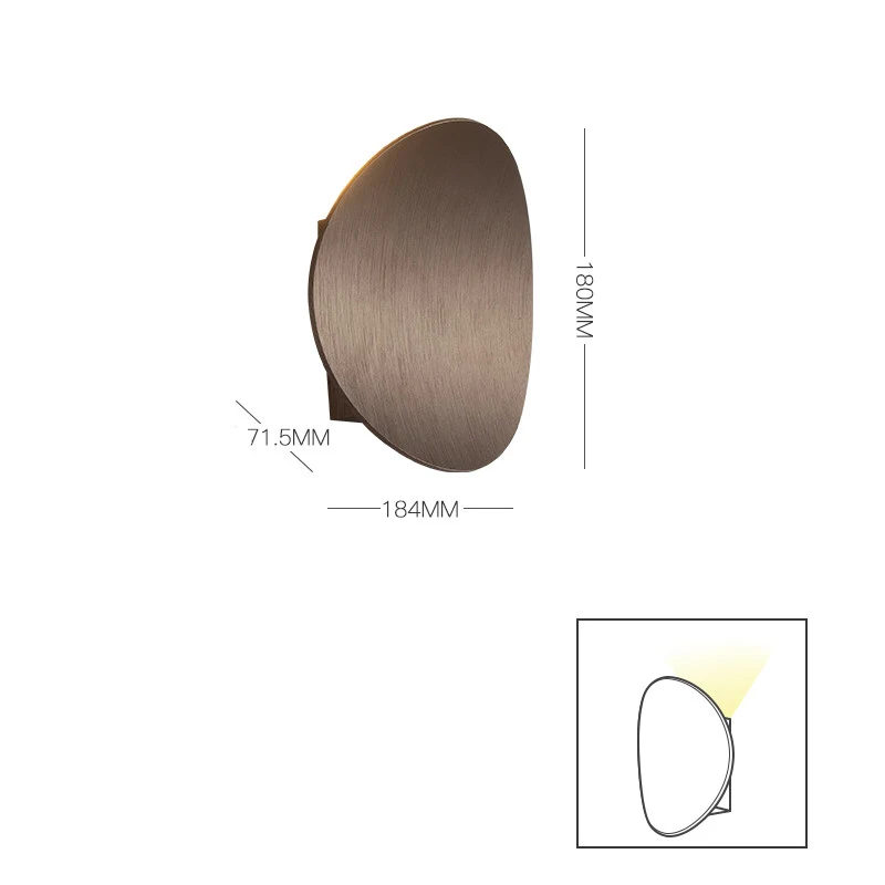Simple Round White LED Wall Lamp for Balcony, Bedroom, and Wall Decoration. Creates a cozy and stylish atmosphere with e — photo 2