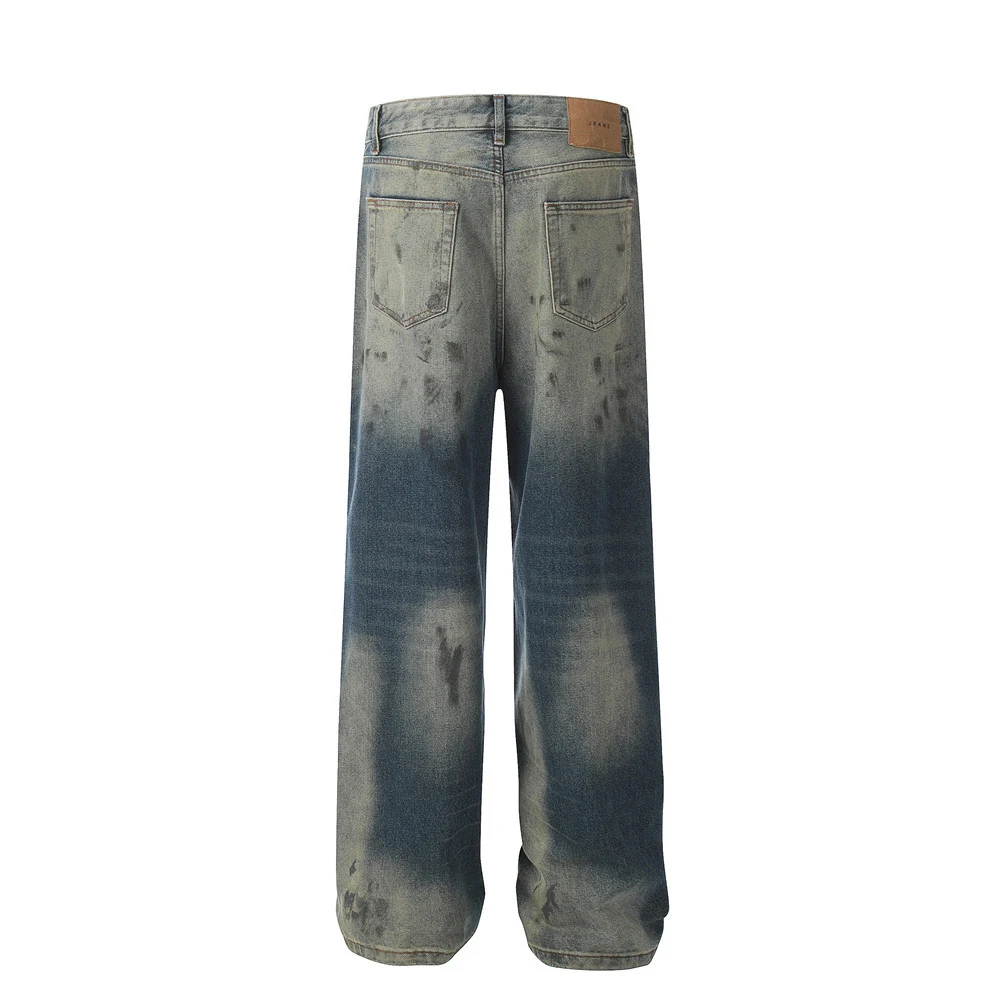 Men's Distressed Dirty Ripped Jeans. Embrace urban style with these comfortable, edgy jeans. Perfect for a casual, moder — photo 9