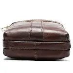 Borsa messenger vintage in vera pelle di vacchetta. Perfetta per lavoro e università. Stile classico, resistente e capiente. — foto 4