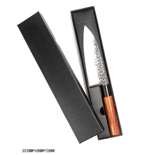 Title 9, Handmade Hammered Forged Santoku Chef Knife for...