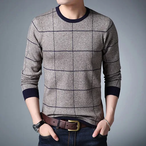 Title 3, Plaid -Männerpullover