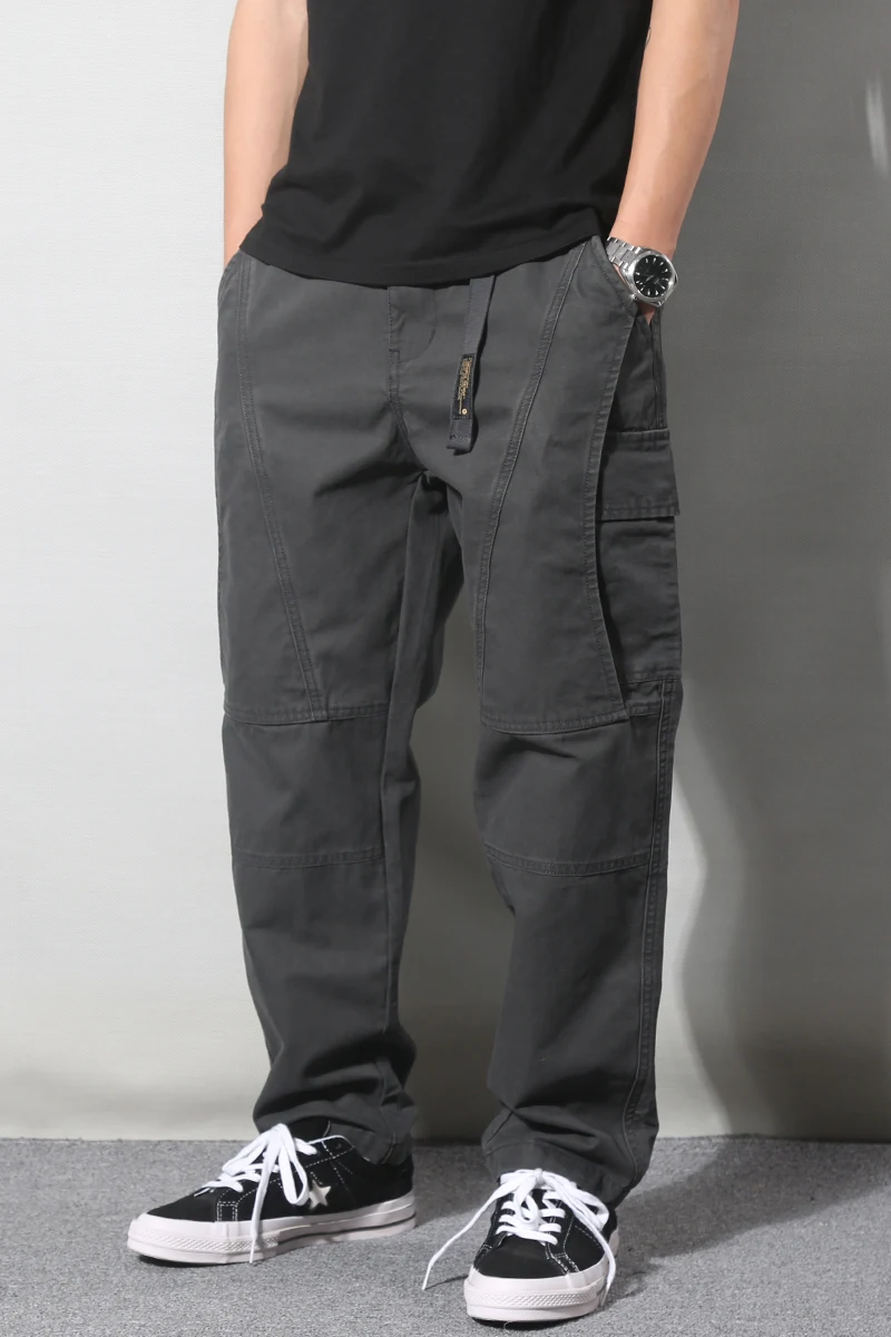 Title 6, Pantalones cargo retro japoneses para hombre co...