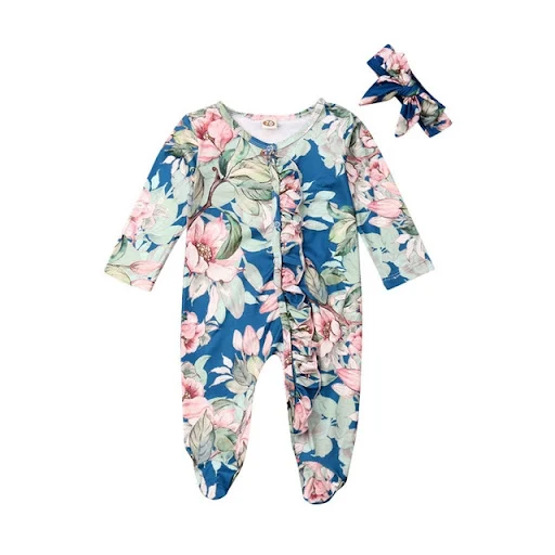 Title 9, Set Jumpsuit Autunnale per Neonati Bambina e Ba...