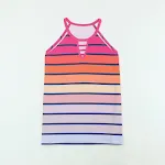 New Summer Stripes Gradient Contrast Printed Top, Waist-tight Halterneck Vest. Stylish and comfortable, perfect for warm — photo 6