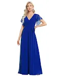 Sexy V-neck Chiffon Dress Women — photo 1