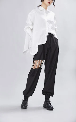 Title 14, Spring Womens Design Sense Irregular Loose Lo...