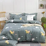 Jogo de 4 peças de algodão simples para lixar, edredom pequeno e espesso para cama, ideal para noites aconchegantes e um sono tranquilo. — foto 4