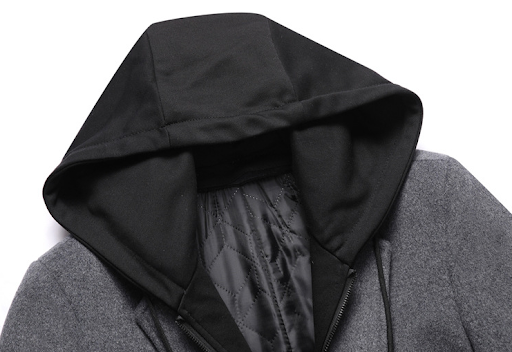 Title 6, New Mens Casual Woolen Coat With Detachable Ha...