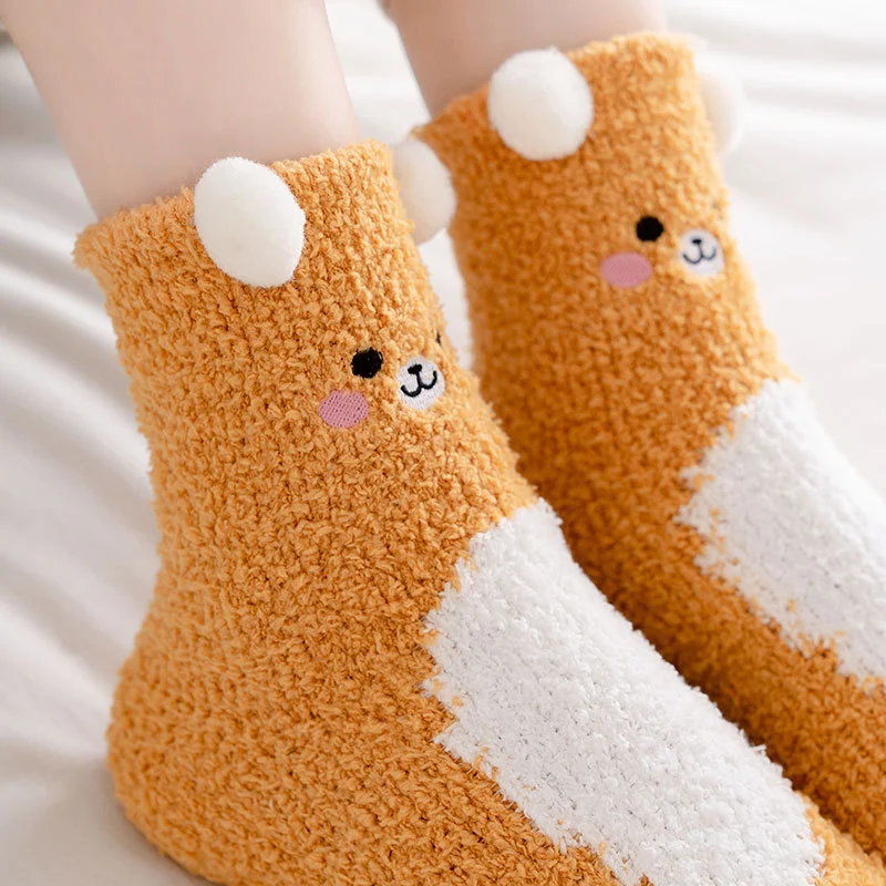 Coral Fleece Warm Socks Women's Cartoon Thickening — photo 10