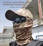 Conjunto de Boné de Beisebol Camuflado e Máscara para Montanhismo ao Ar Livre Proteção Solar e Camuflagem Perfeito para Atividades — foto 4