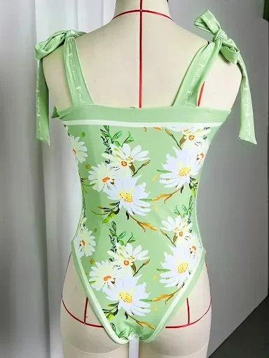Title 15, Costume da bagno intero vintage francese con st...