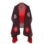 Layer flower red card brown