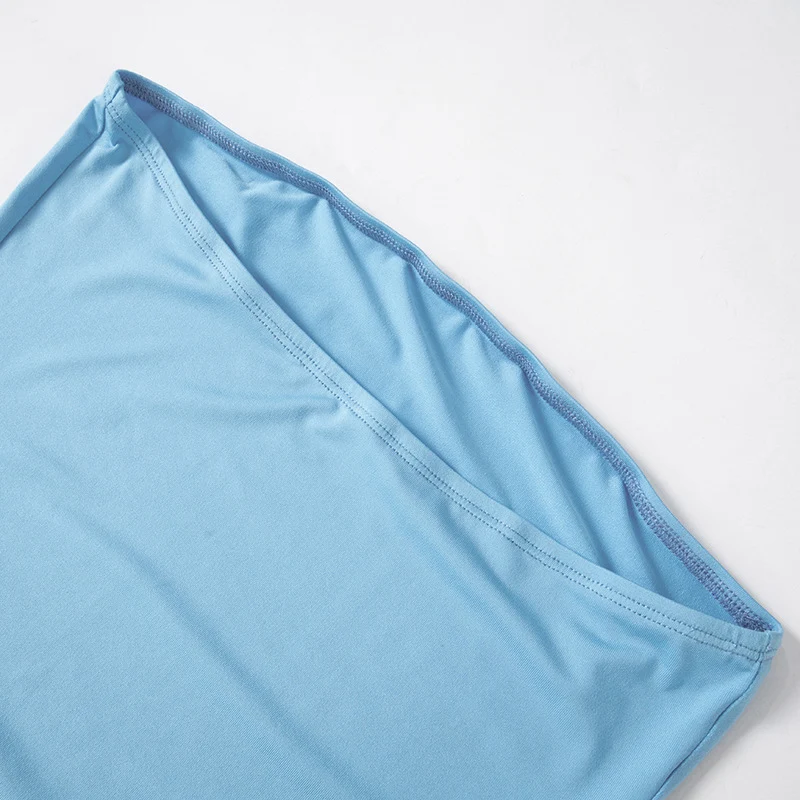 Title 12, Sexy Tube Dress Summer Solid Color Pleated Skir...