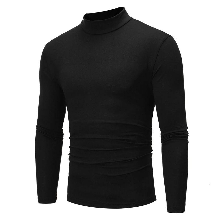 Suéter fino de malha primavera/outono Gola alta Camiseta de baixo Camada base leve e respirável Conforto e versatilidade Perfeito para sobreposições — foto 4