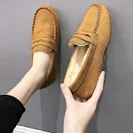 Women's Fashion Personalized Winter Pea Flat Shoes, stylish and comfortable. Enjoy winter with unique, fashionable, and — photo 5
