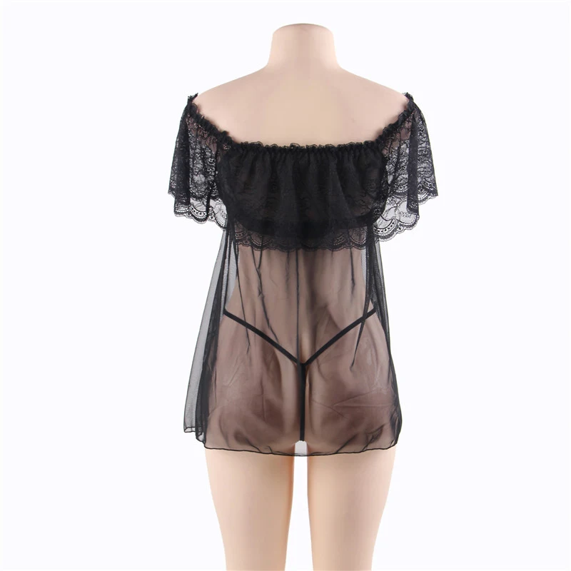 Women's Off-the-shoulder Lace Nightdress — photo 5
