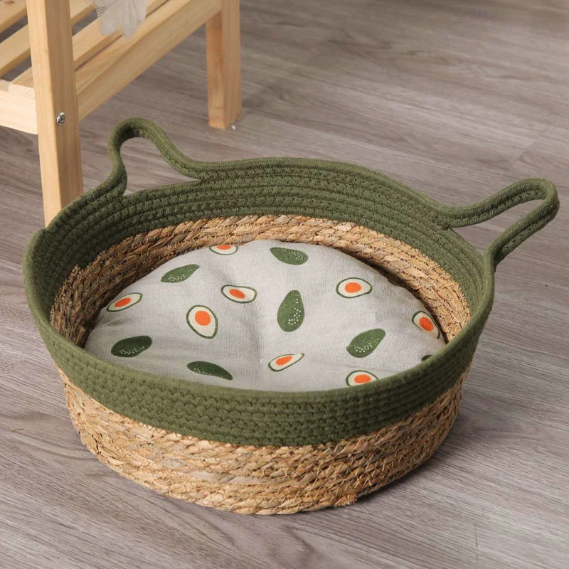 Title 6, Cat Litter Woven Summer Cool Nest, Provides Com...