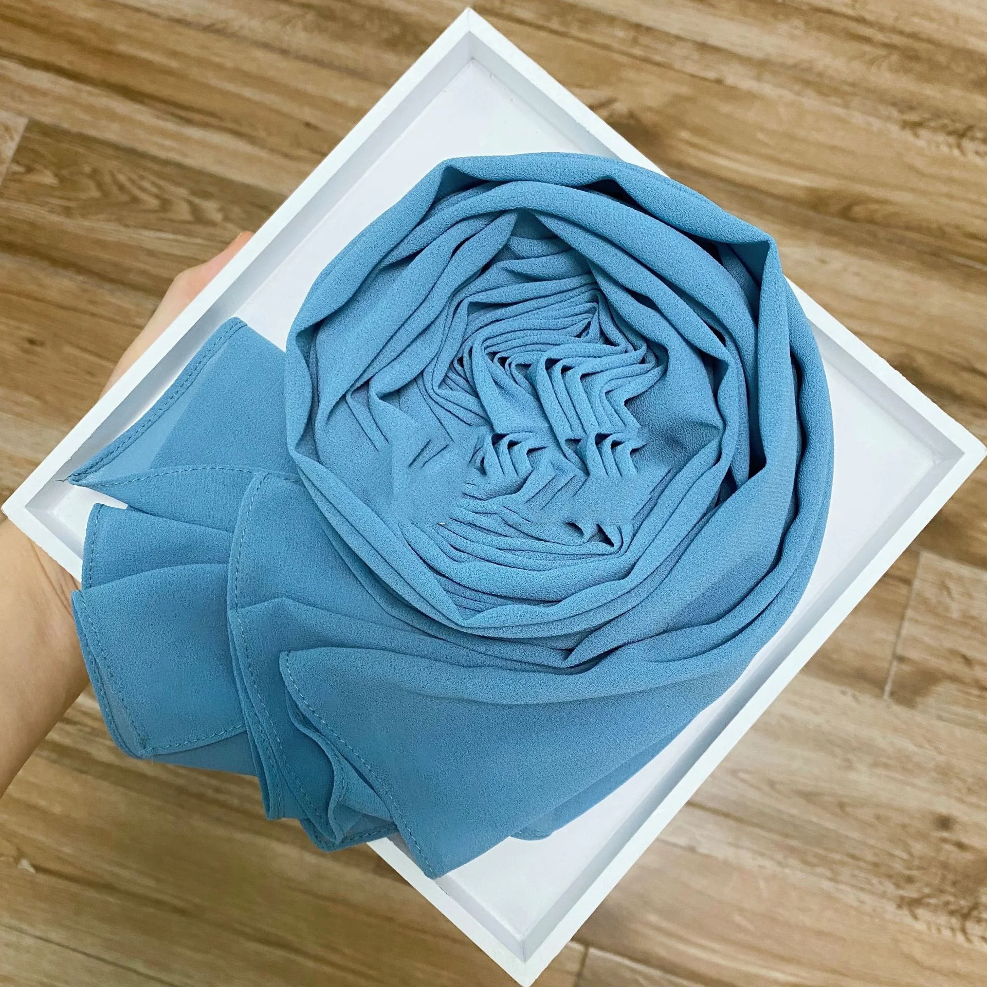 Title 9, Lenço feminino Hijab sólido pérola chiffon