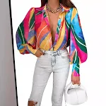 Women's Casual Bottoming Top Long-sleeved Printed Shirt — photo 5