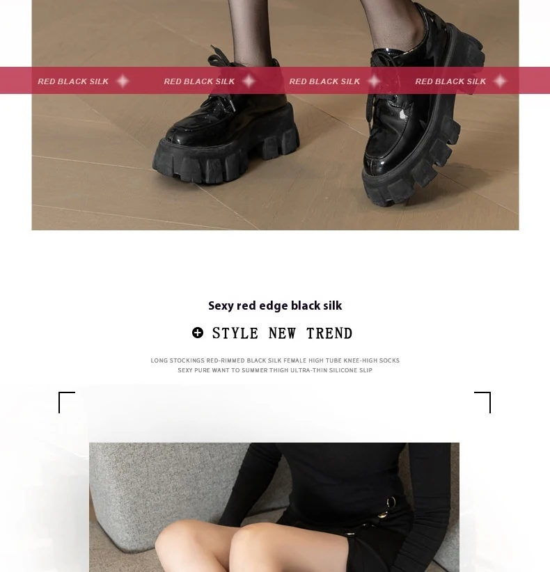 Title 3, Black Silk Stockings Anti-Snagging Durable Thin...