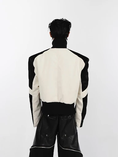 Title 2, Mens Short Thickened Leather Jacket