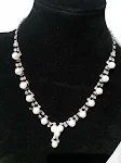 Colar de pérolas simples para noivas com perfuração total, colar de casamento com strass, dois conjuntos para mulheres casadas. — foto 3