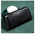 Carteira de celular de couro portátil com capacidade plus size. Leve seu telefone grande com segurança e elegância. — foto 21