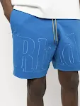 Shorts com cordão e bordado de letras para homens e mulheres, perfeitos para conforto e estilo casual. Ideais para um visual descontraído e moderno. — foto 11