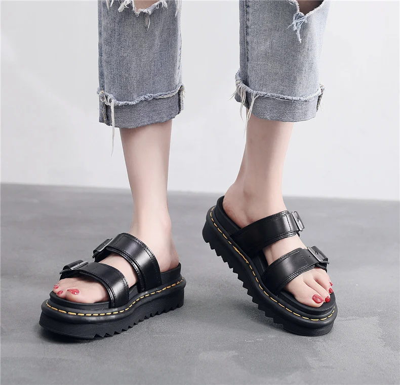 Title 10, Leather Fish Mouth Fashion Sandals and Slippers...