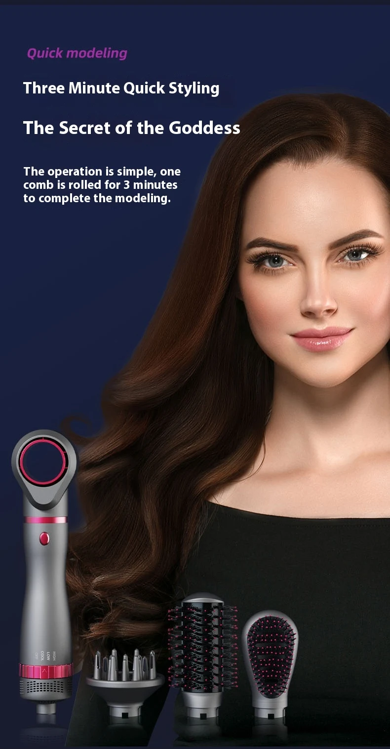 Title 5, Multi Functional Roll Straight Dual-use Hair Dr...