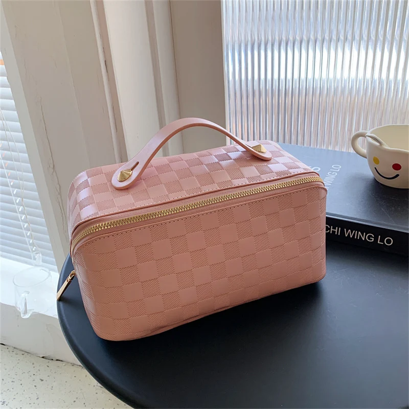 Bolsa Cosmética Coreana Portátil Feminina Leve e elegante para organizar sua maquiagem. Perfeita para viagens e uso diário, compacta e funcional. — foto 1