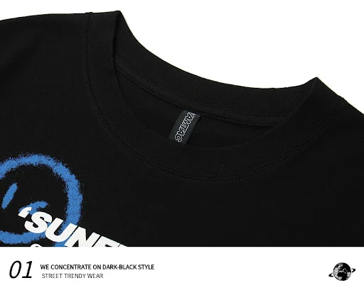 Title 3, T-shirt estivo da uomo con graffiti rossi net U...