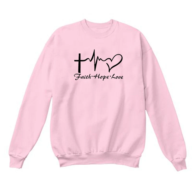 Title 4, Moletom da moda Faith Hope Love