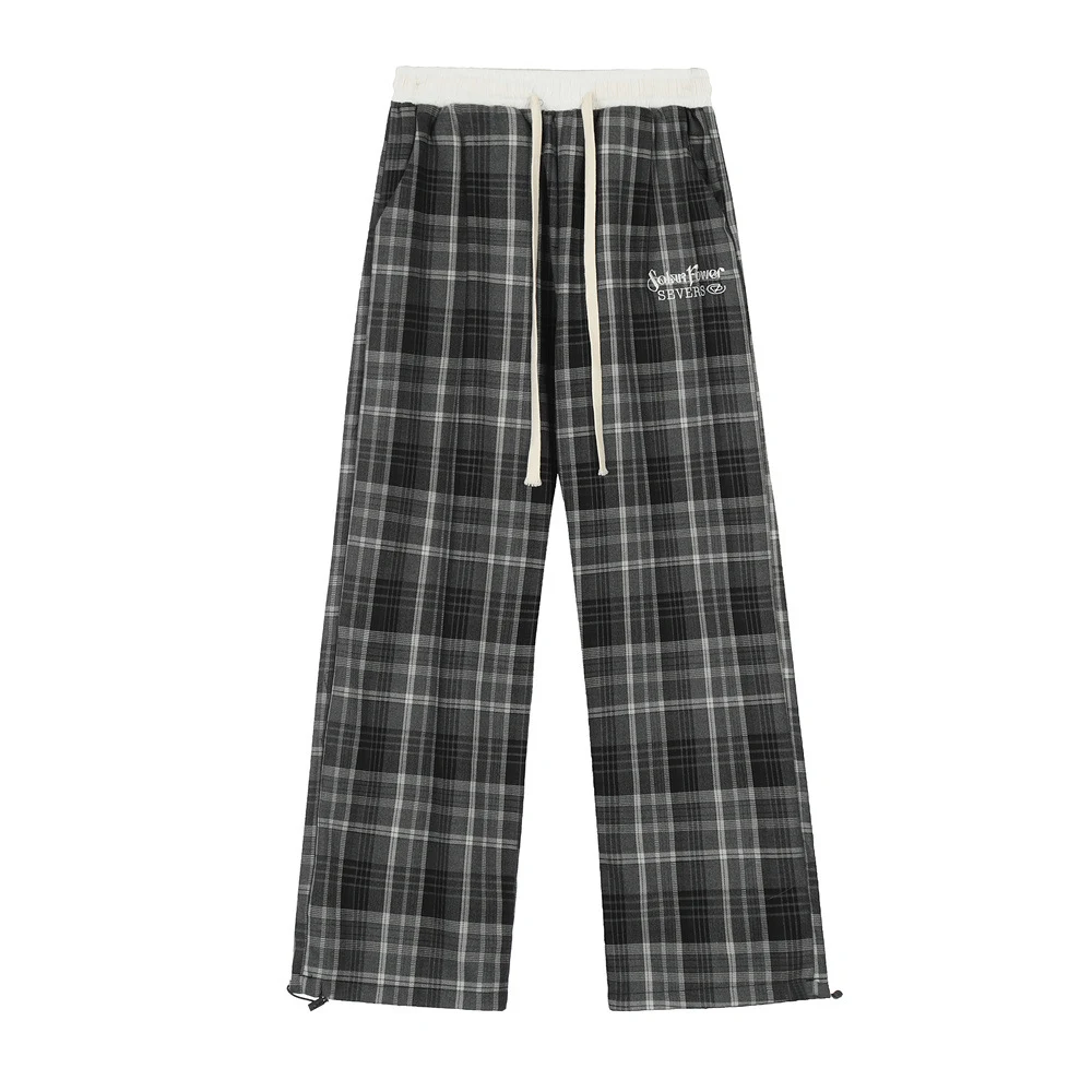 Men's Fashion Loose Plaid Casual Pants Comfortable and Stylish Perfect for Everyday Wear Relaxed Fit Classic Design Vers — photo 14