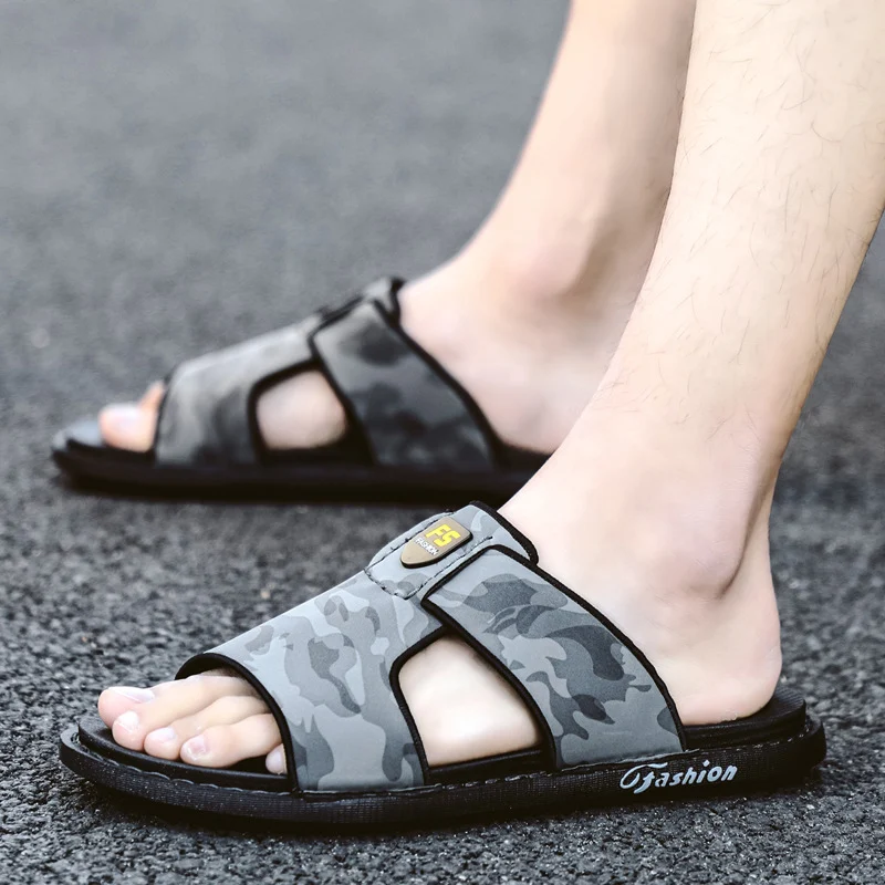 Men's soft sole leather flip flops, non-slip beach shoes. Comfortable Zapatos, perfect for summer, offering grip and sty — photo 5