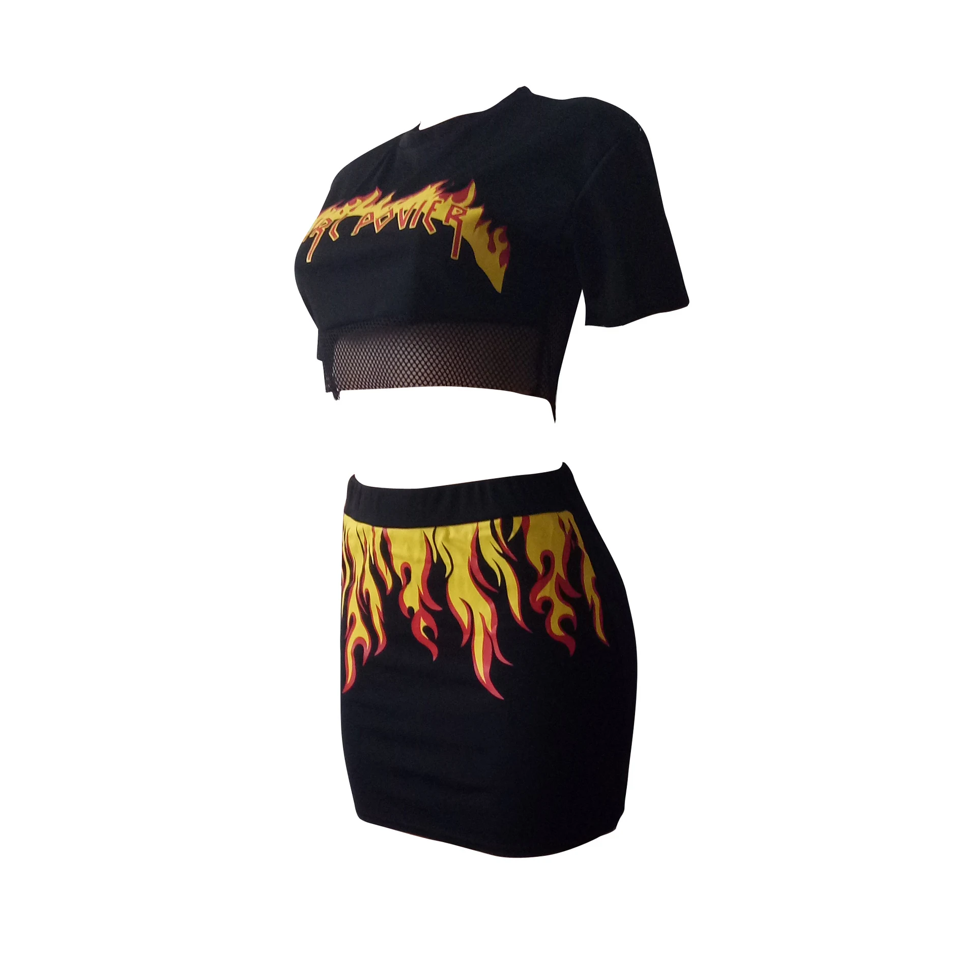 Title 4, Womens Fashion Offset Top Skirt Set